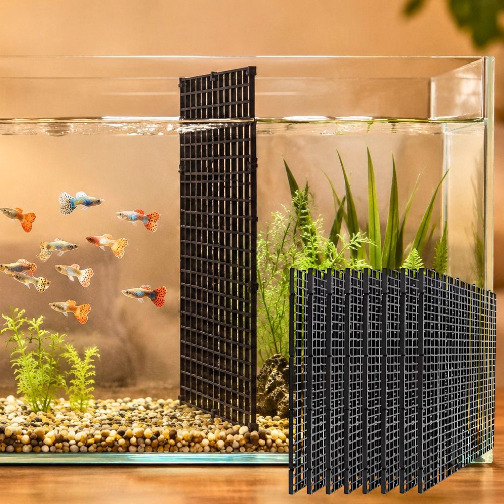 Aquarium Fish Elevator - 14 szt. Czarna Plastikowa Siatka do