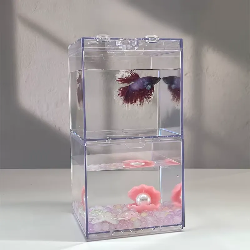 Aquarium Fish Small - Relaxlines Mini Akwarium Dekoracja Stołu Mały