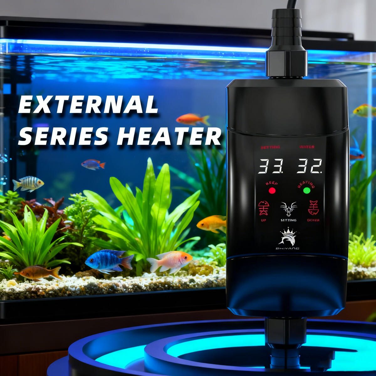 Aquarium Heater Submersible - Zewnętrzny pręt grzejny 300W -1200W Akwarium