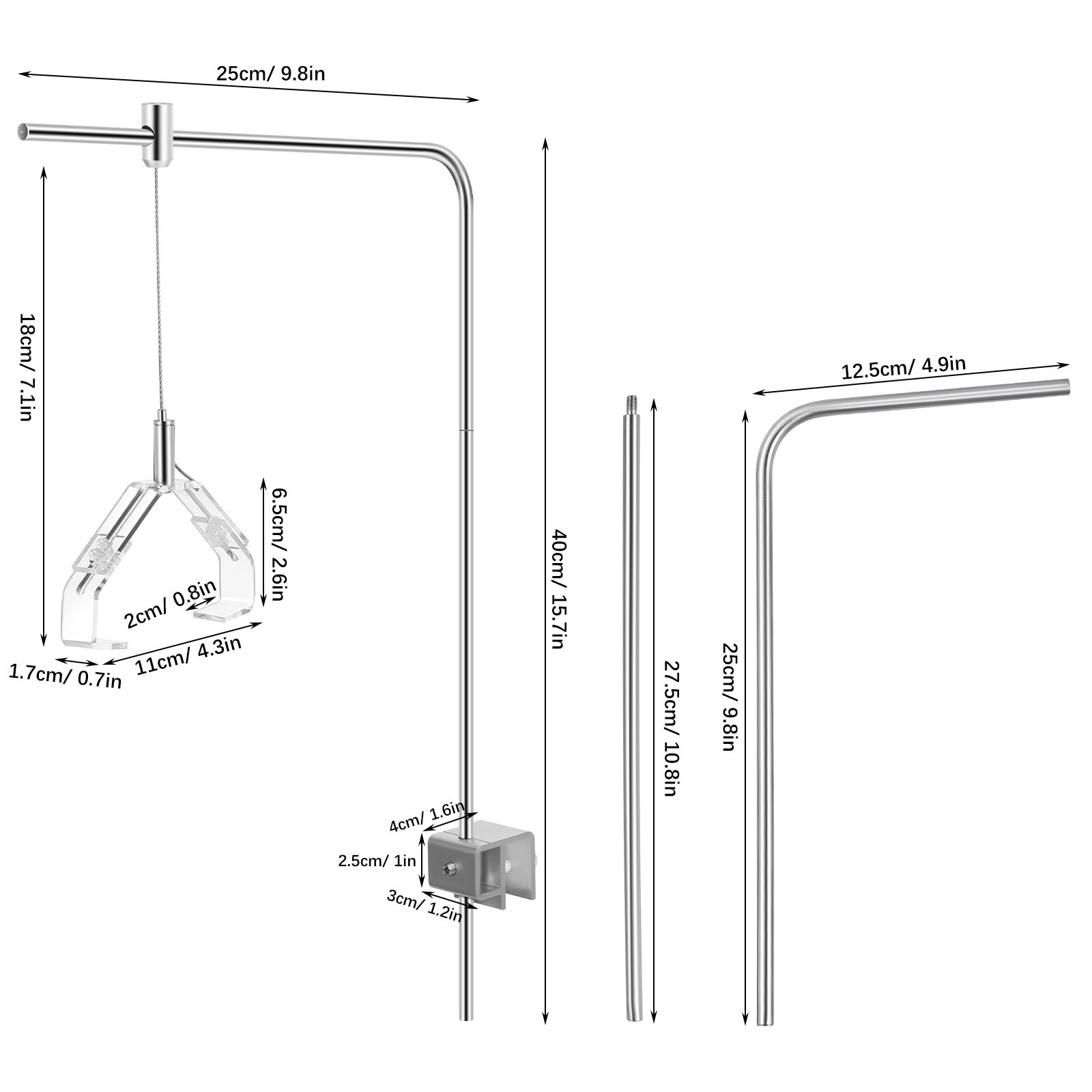 2 szt. Uchwyty do lamp akwario – Aquarium Fish Elevator recenzja i cena