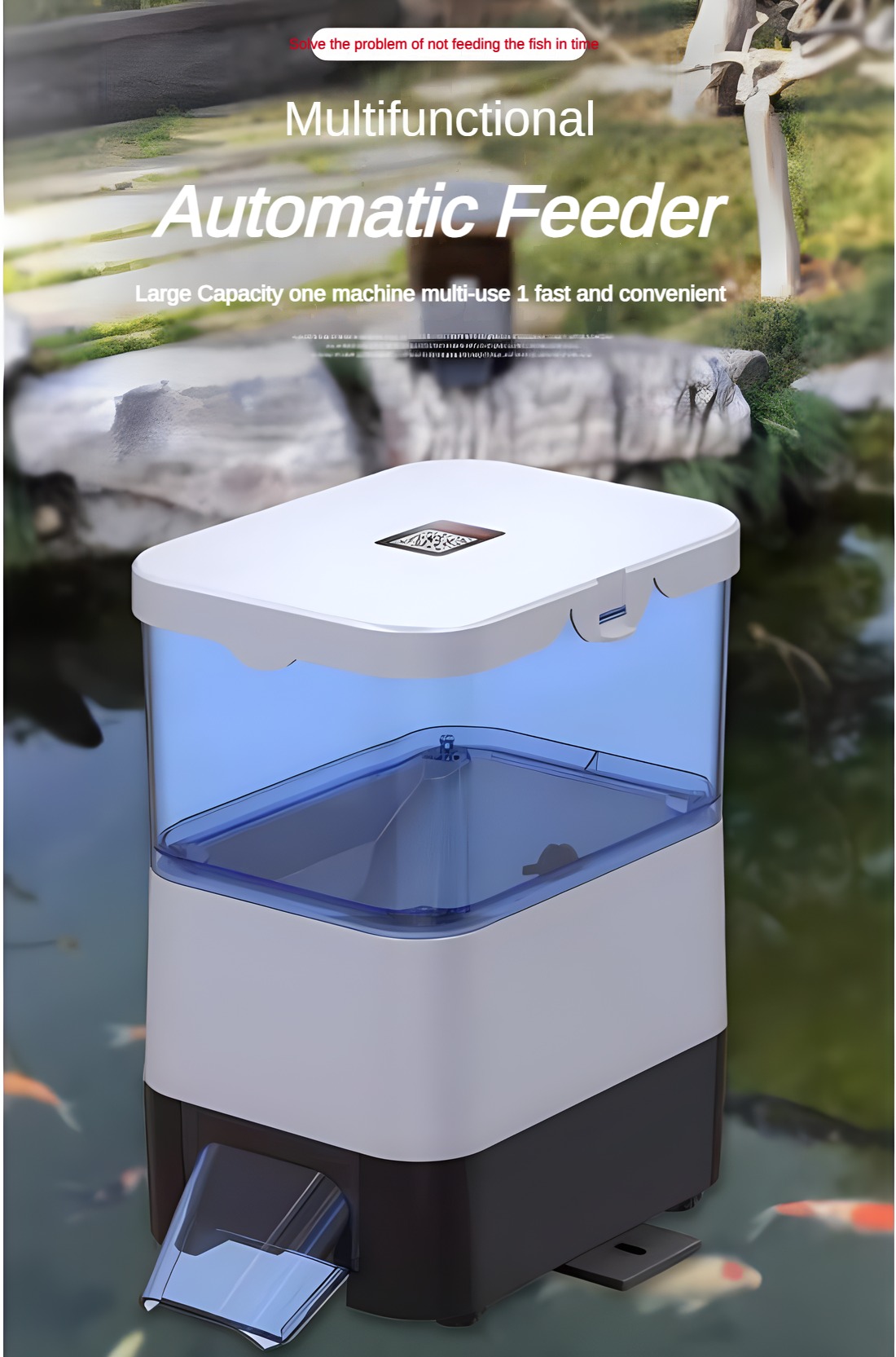 Automatyczny karmnik solarny E – Aquarium Fish Auto Feeder recenzja i cena
