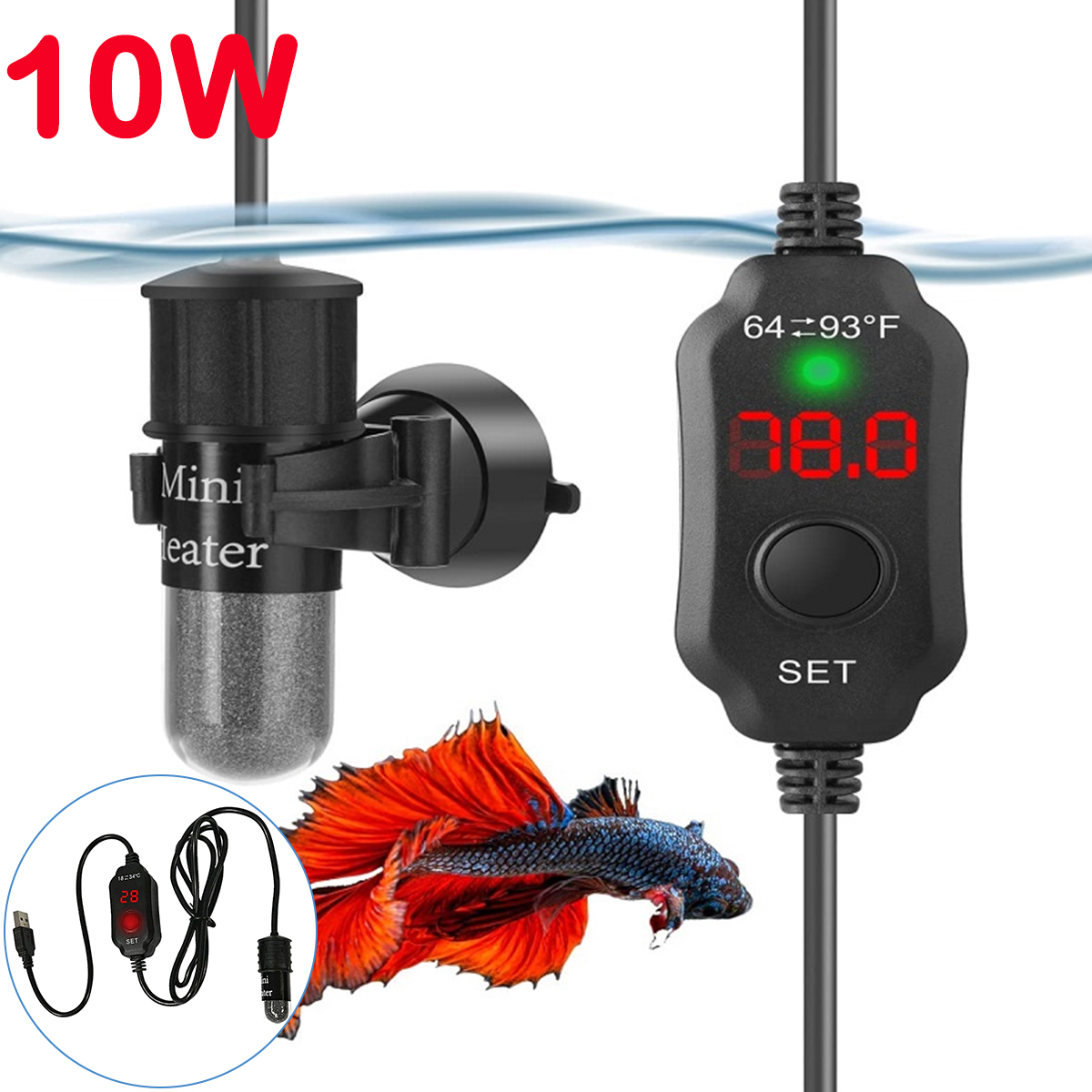 Regulowany grzejnik akwariowy  – Aquarium Heater Submersible recenzja i cena