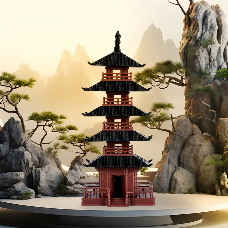 Miniaturowa Pagoda Statuetka M – Aquarium Fish Small recenzja i cena